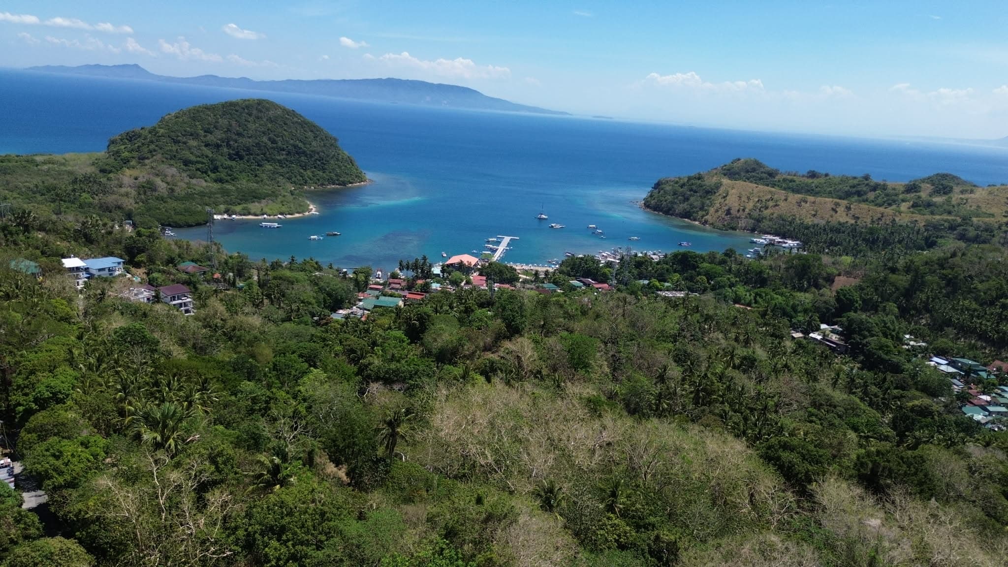 Overlooking land